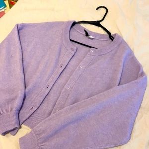 lavender/lilac cardigan